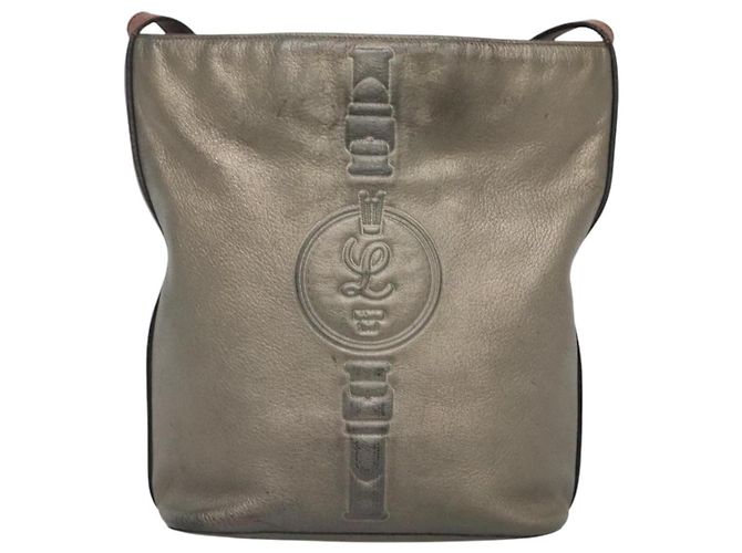 Borsa a Spalla LOEWE in Pelle Argento Autentica bs24622 - vista 13