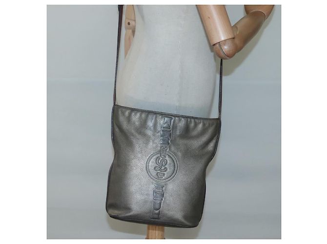 Borsa a Spalla LOEWE in Pelle Argento Autentica bs24622 - vista 20