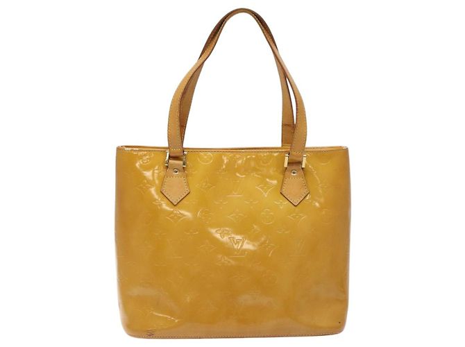LOUIS VUITTON Borsa a Mano Monogram Vernis Houston Beige M91004 LV Auth 118545 - vista 13