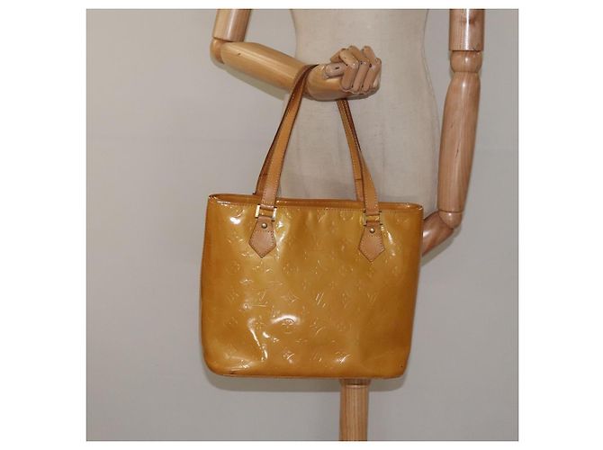 LOUIS VUITTON Borsa a Mano Monogram Vernis Houston Beige M91004 LV Auth 118545 - vista 24