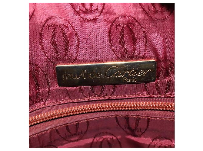 Borsa a spalla CARTIER in pelle dorata gialla Auth bs24418 D'oro Giallo - vista 10