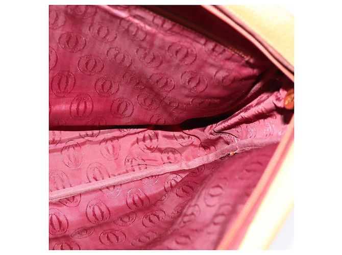 Borsa a spalla CARTIER in pelle dorata gialla Auth bs24418 D'oro Giallo - vista 17