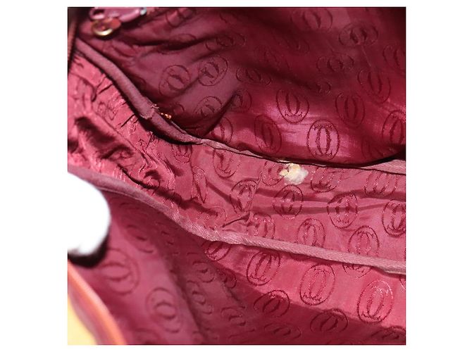 Borsa a spalla CARTIER in pelle dorata gialla Auth bs24418 D'oro Giallo - vista 18
