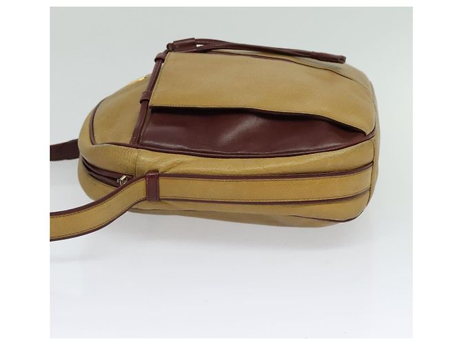 Borsa a spalla CARTIER in pelle dorata gialla Auth bs24418 D'oro Giallo - vista 3