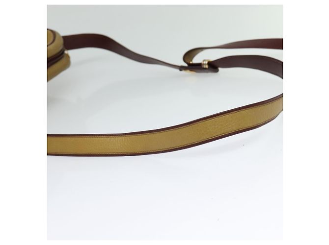 Borsa a spalla CARTIER in pelle dorata gialla Auth bs24418 D'oro Giallo - vista 7