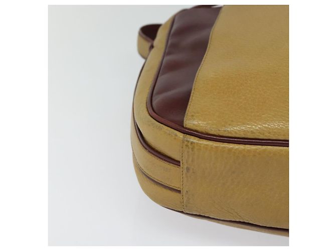 Borsa a spalla CARTIER in pelle dorata gialla Auth bs24418 D'oro Giallo - vista 9