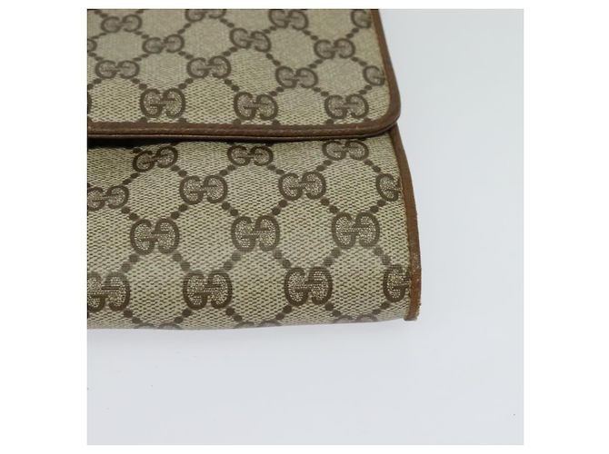 Borsa a Spalla GUCCI GG Supreme PVC Beige Oro 118 02 050 Auth BA1491 D'oro - vista 14