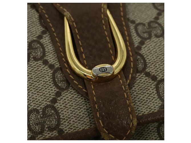 Borsa a Spalla GUCCI GG Supreme PVC Beige Oro 118 02 050 Auth BA1491 D'oro - vista 17