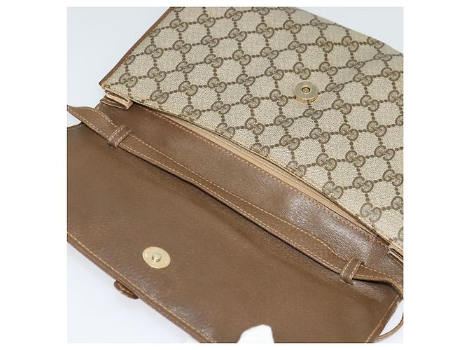 Borsa a Spalla GUCCI GG Supreme PVC Beige Oro 118 02 050 Auth BA1491 D'oro - vista 18
