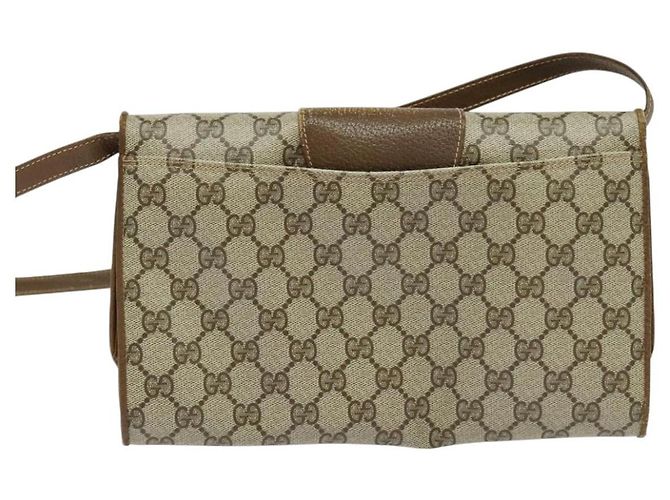 Borsa a Spalla GUCCI GG Supreme PVC Beige Oro 118 02 050 Auth BA1491 D'oro - vista 2