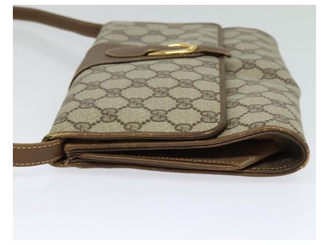 Borsa a Spalla GUCCI GG Supreme PVC Beige Oro 118 02 050 Auth BA1491 D'oro - vista 3
