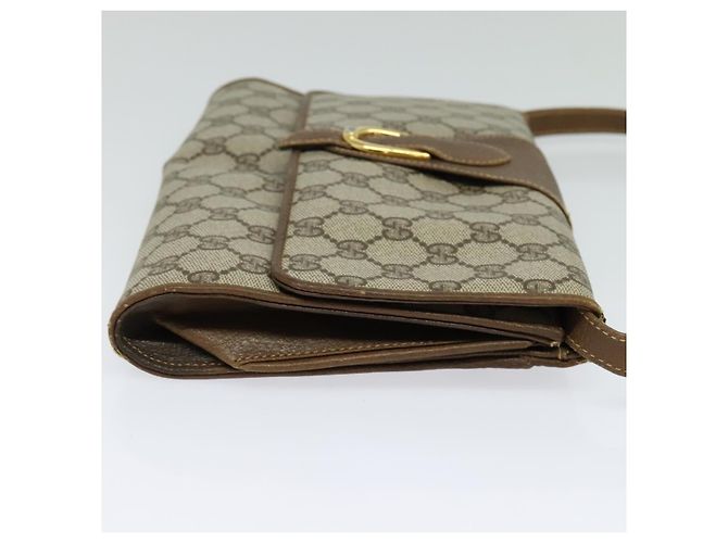 Borsa a Spalla GUCCI GG Supreme PVC Beige Oro 118 02 050 Auth BA1491 D'oro - vista 4