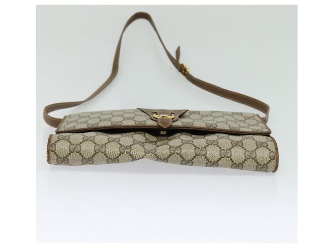 Borsa a Spalla GUCCI GG Supreme PVC Beige Oro 118 02 050 Auth BA1491 D'oro - vista 5