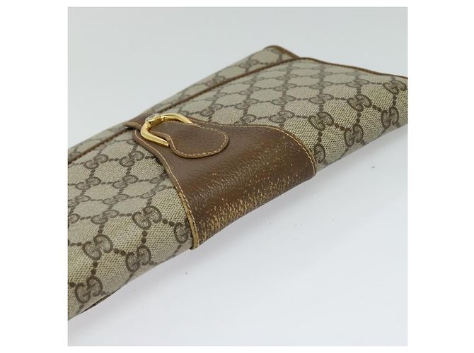 Borsa a Spalla GUCCI GG Supreme PVC Beige Oro 118 02 050 Auth BA1491 D'oro - vista 6