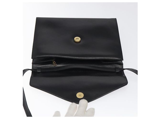 Borsa a spalla Salvatore Ferragamo in pelle nera e oro Auth BA1085 Nero D'oro - vista 10