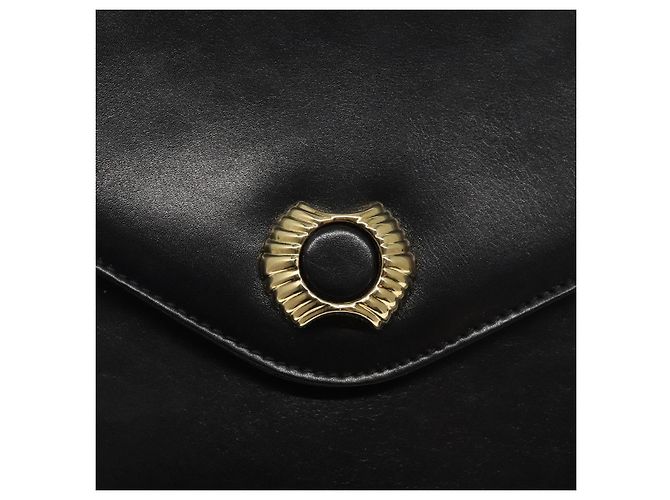 Borsa a spalla Salvatore Ferragamo in pelle nera e oro Auth BA1085 Nero D'oro - vista 17
