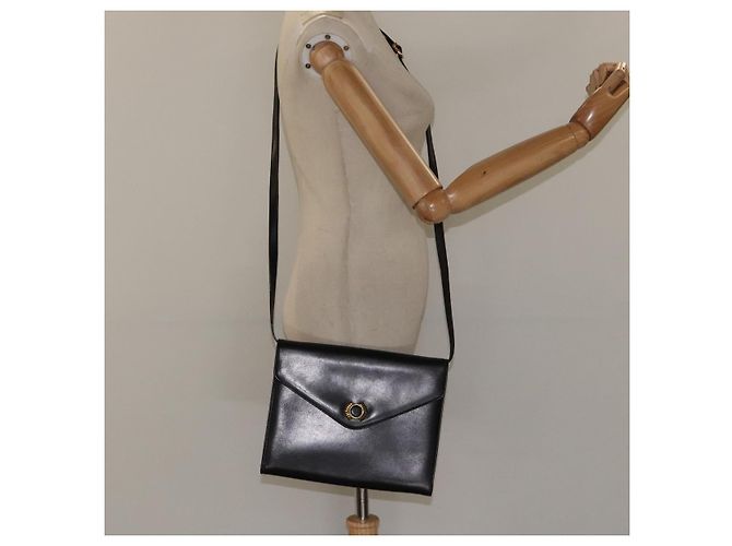 Borsa a spalla Salvatore Ferragamo in pelle nera e oro Auth BA1085 Nero D'oro - vista 21