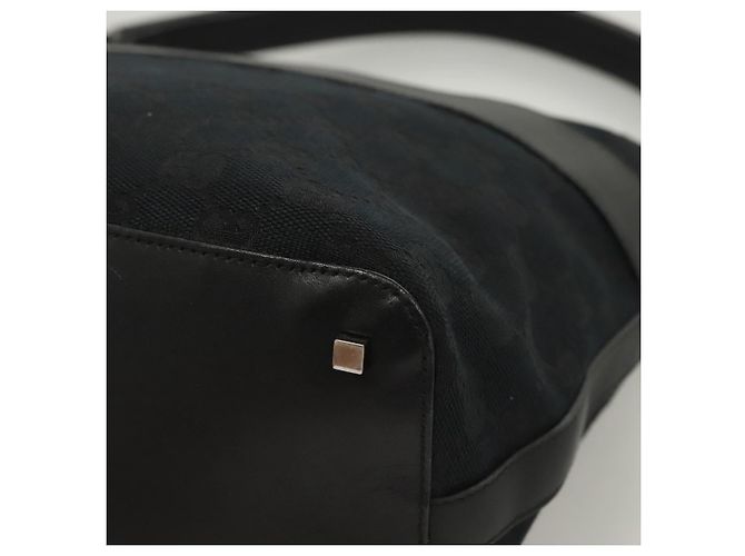 Borsa a Spalla in Tela GG Gucci Nera 001 4299 Auth am8054 Nero - vista 17