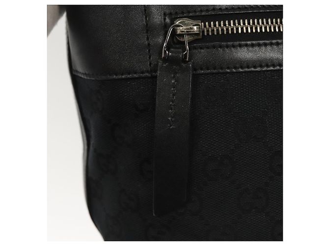 Borsa a Spalla in Tela GG Gucci Nera 001 4299 Auth am8054 Nero - vista 18