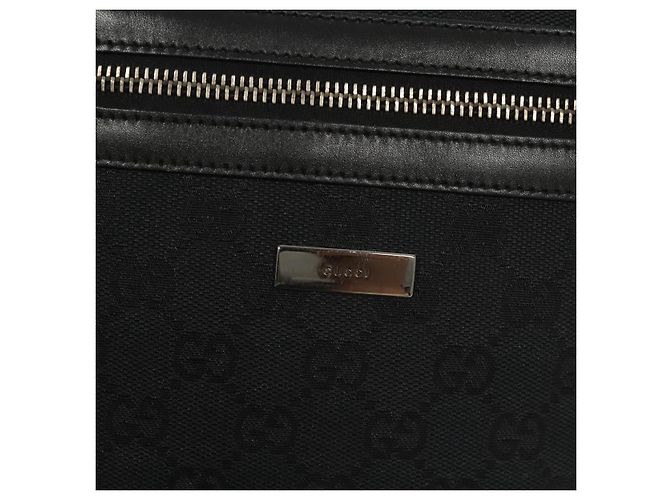 Borsa a Spalla in Tela GG Gucci Nera 001 4299 Auth am8054 Nero - vista 19