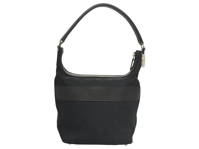 Borsa a Spalla in Tela GG Gucci Nera 001 4299 Auth am8054 Nero - vista 2