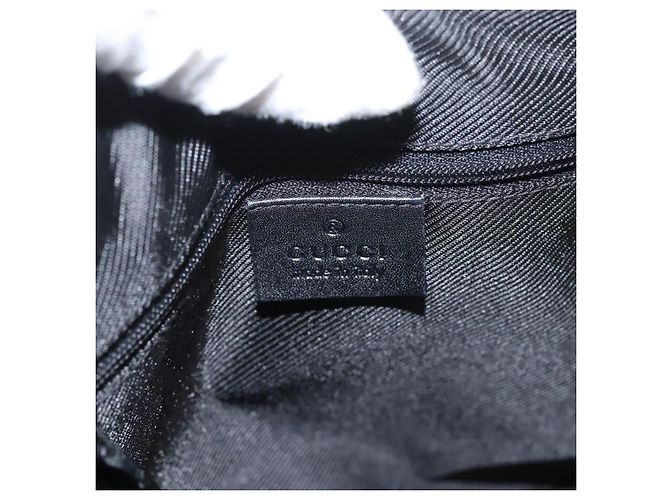Borsa a Spalla in Tela GG Gucci Nera 001 4299 Auth am8054 Nero - vista 20