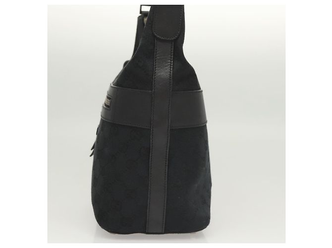 Borsa a Spalla in Tela GG Gucci Nera 001 4299 Auth am8054 Nero - vista 3
