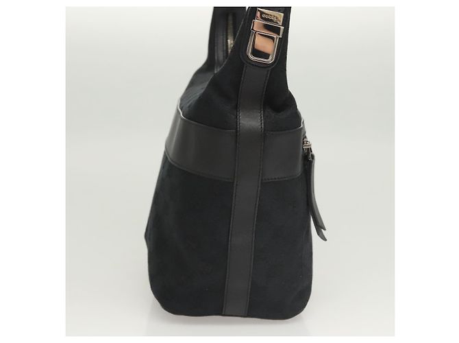 Borsa a Spalla in Tela GG Gucci Nera 001 4299 Auth am8054 Nero - vista 4