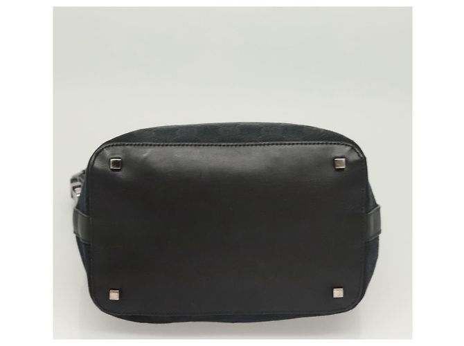 Borsa a Spalla in Tela GG Gucci Nera 001 4299 Auth am8054 Nero - vista 5