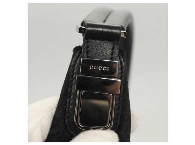 Borsa a Spalla in Tela GG Gucci Nera 001 4299 Auth am8054 Nero - vista 9