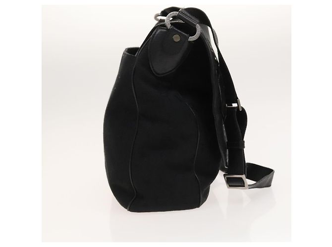 Bulgari Borsa a spalla BVLGARI Logo Mania in tela nera Auth BA1529 Nero - vista 3