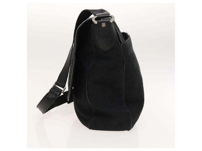 Bulgari Borsa a spalla BVLGARI Logo Mania in tela nera Auth BA1529 Nero - vista 4