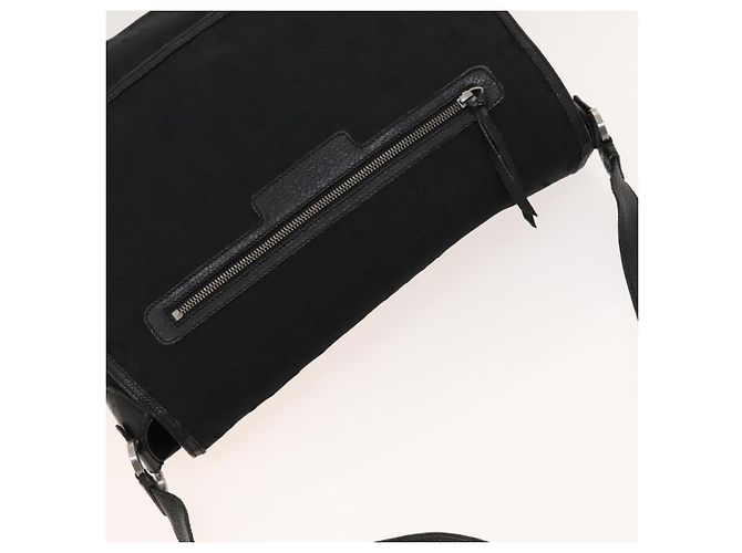 Bulgari Borsa a spalla BVLGARI Logo Mania in tela nera Auth BA1529 Nero - vista 6