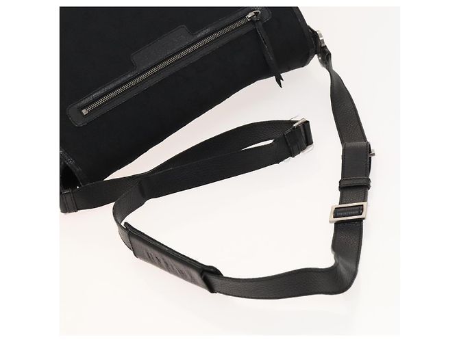 Bulgari Borsa a spalla BVLGARI Logo Mania in tela nera Auth BA1529 Nero - vista 7