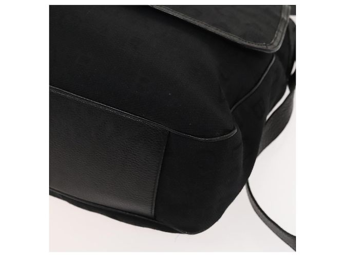 Bulgari Borsa a spalla BVLGARI Logo Mania in tela nera Auth BA1529 Nero - vista 9
