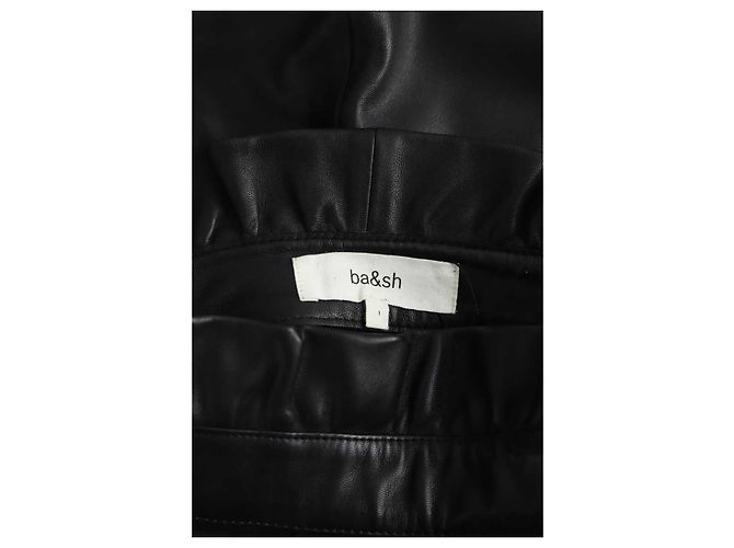 Bash Mini falda de cuero negra - vista 5