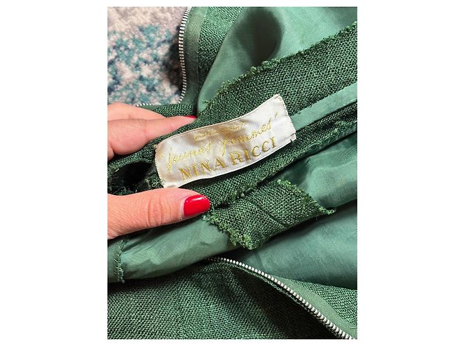 Nina Ricci - vintage grüne Kleid Dunkelgrün - Ansicht 5