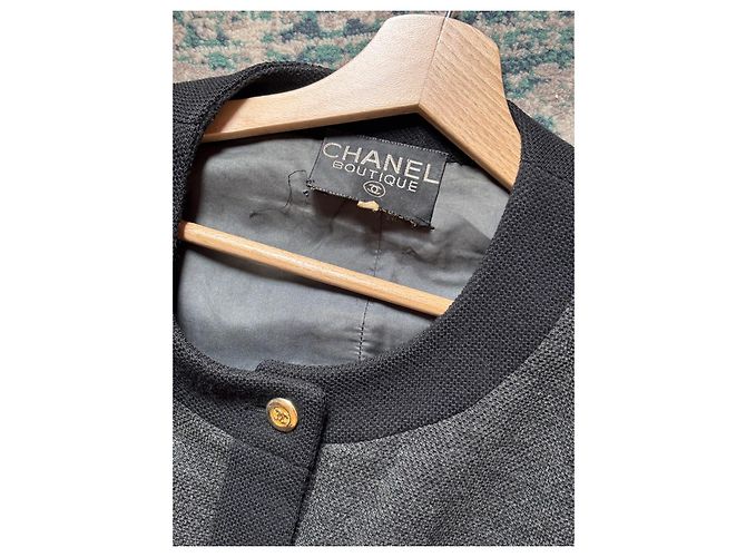Chanel - tailleur gonna giacca Grigio - vista 3