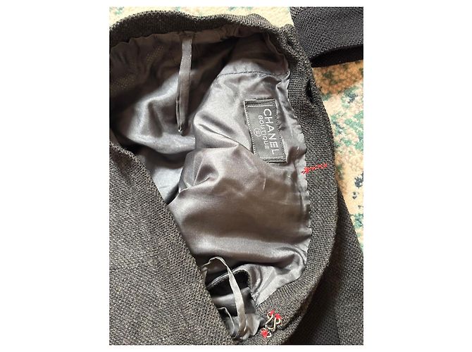 Chanel - tailleur gonna giacca Grigio - vista 7