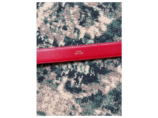 Céline - cinturón de cuero rojo con campana dorada Roja - vista 4