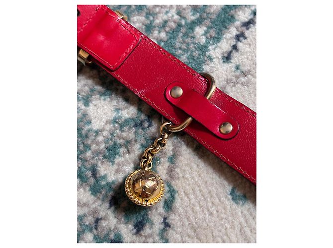 Céline - cinturón de cuero rojo con campana dorada Roja - vista 6