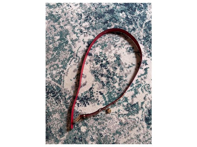 Céline - cinturón de cuero rojo con campana dorada Roja - vista 7