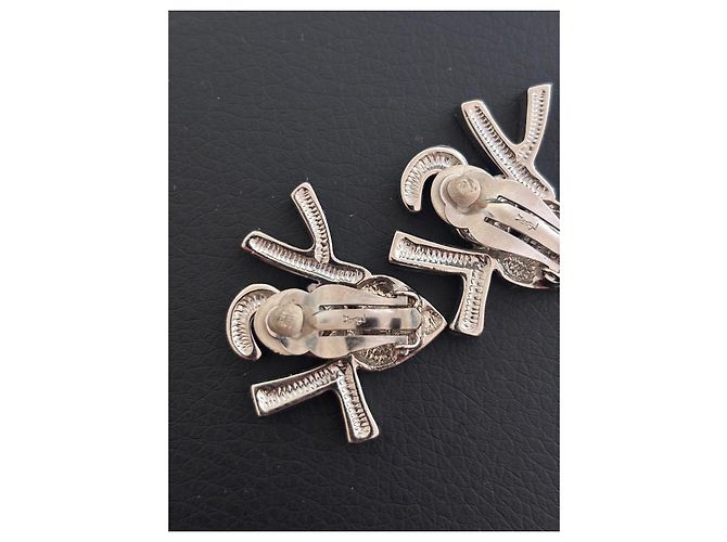 Yves Saint Laurent - clip per orecchie Silver hardware - vista 4