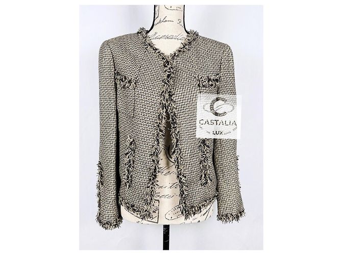 Chanel Iconic CC Knöpfe schimmernde Tweedjacke 38 FR Mehrfarben - Ansicht 12