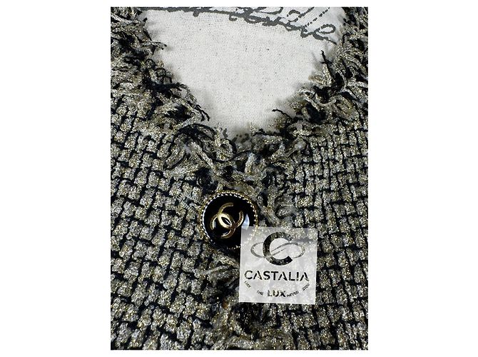 Chanel Iconic CC Knöpfe schimmernde Tweedjacke 38 FR Mehrfarben - Ansicht 14