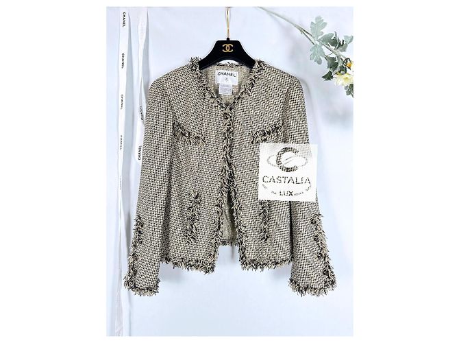 Chanel Iconic CC Knöpfe schimmernde Tweedjacke 38 FR Mehrfarben - Ansicht 2