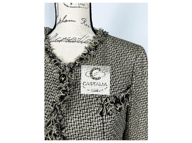 Chanel Iconic CC Knöpfe schimmernde Tweedjacke 38 FR Mehrfarben - Ansicht 9
