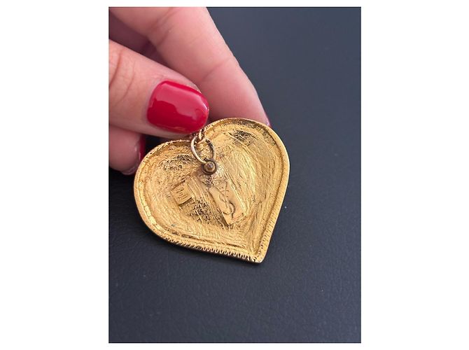 Yves Saint Laurent - mehrfarbiger Herzanhänger Gold hardware - Ansicht 4