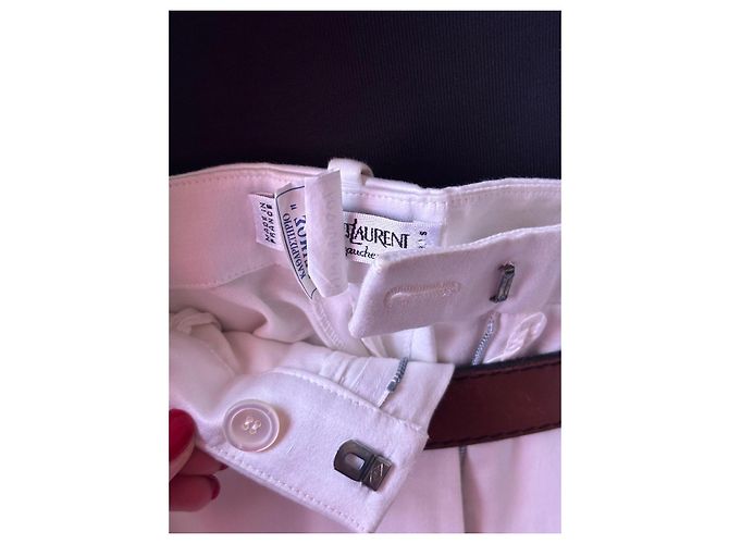 Yves Saint Laurent - completo giacca e pantaloni bianchi Bianco - vista 4