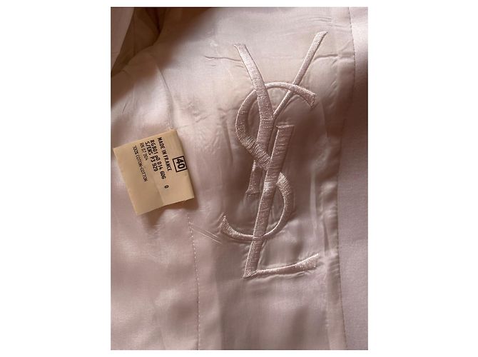 Yves Saint Laurent - completo giacca e pantaloni bianchi Bianco - vista 6